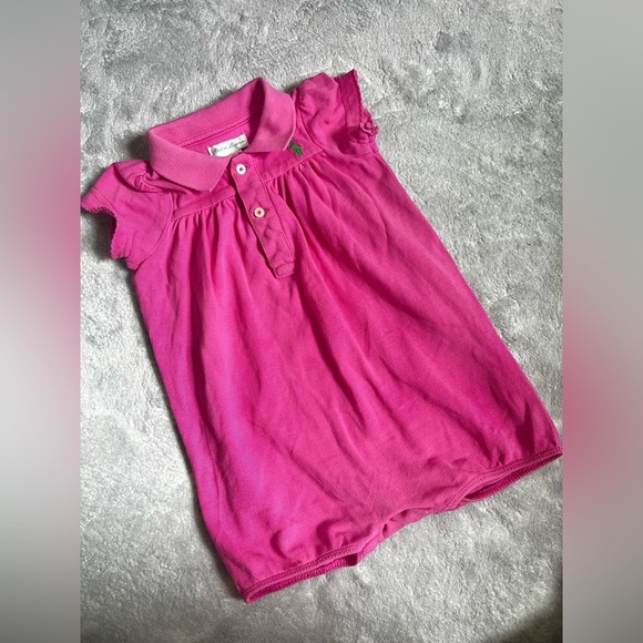 Ralph Lauren Other - Ralph Lauren cotton knit polo short bubble collared baby romper 9M